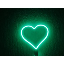 Luminária Neon coração ecológico