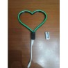 Luminária Neon coração ecológico